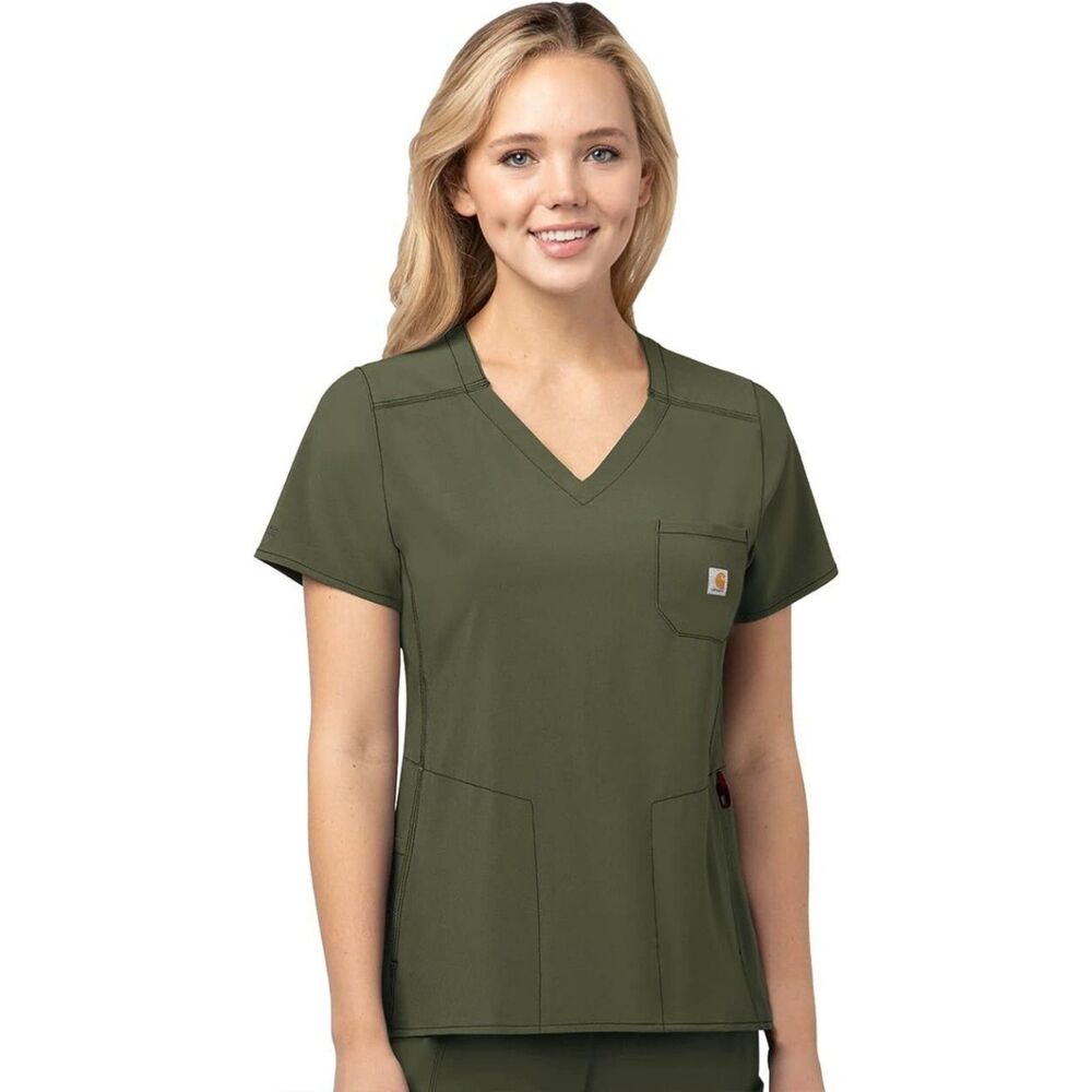 Carhartt Women's Modern Fit Chest Pocket Top, Large